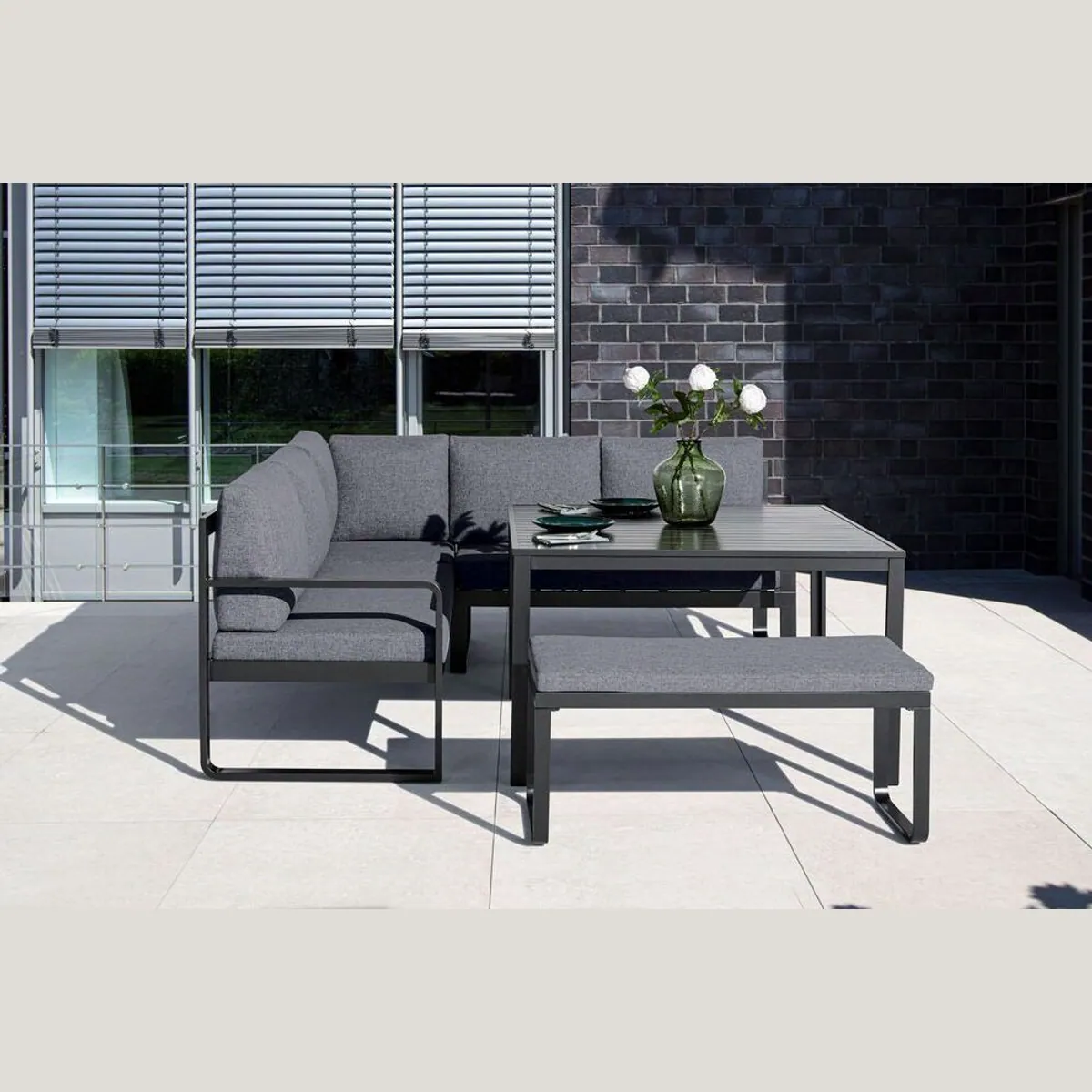 Kettler Ocean Garten-Essgruppe, Aluminiumgestell, Liegefunktion