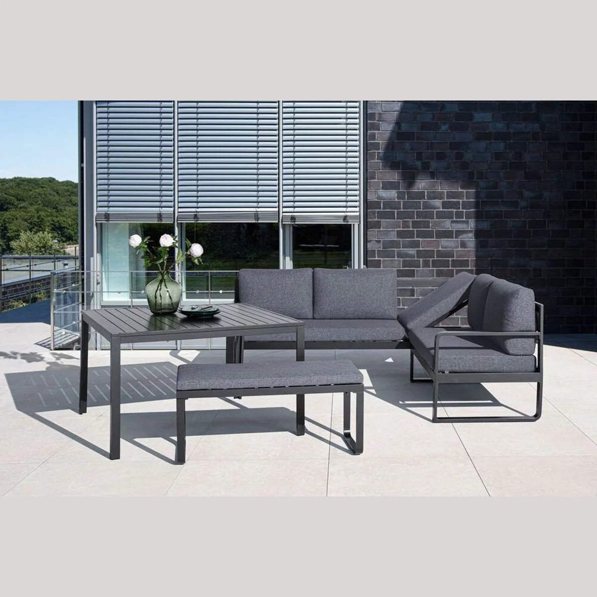 Kettler Ocean Garten-Essgruppe, Aluminiumgestell, Liegefunktion 3