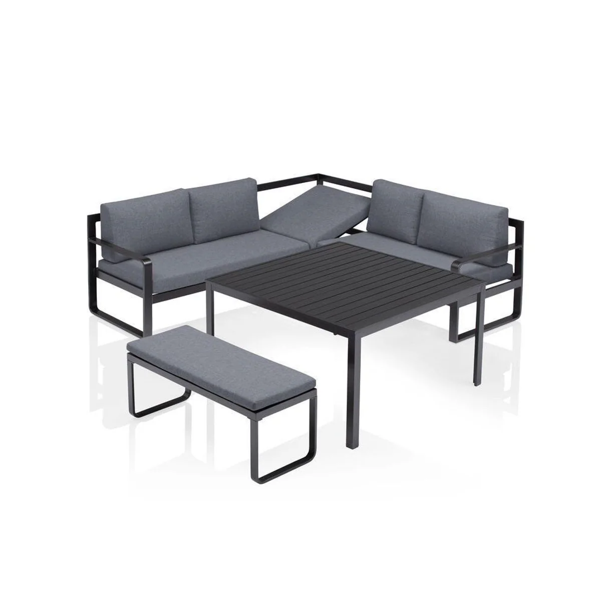Kettler Ocean Garten-Essgruppe, Aluminiumgestell, Liegefunktion 4