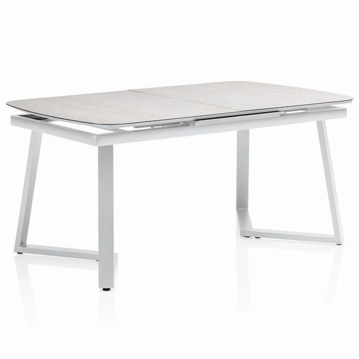 Kettler Ausziehtisch 200/260 cm, Keramik-Glas-Tischplatte, Aluminiumgestell