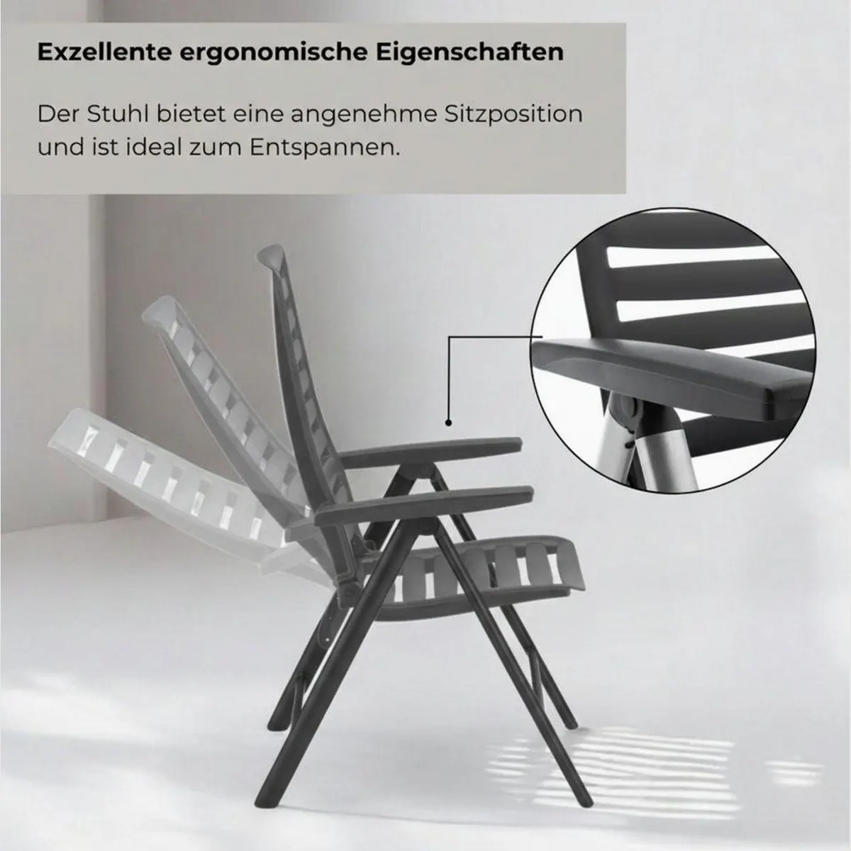 Kettler WAVE Klappsessel, mehrfach verstellbar, wetterfest, ergonomisch 3