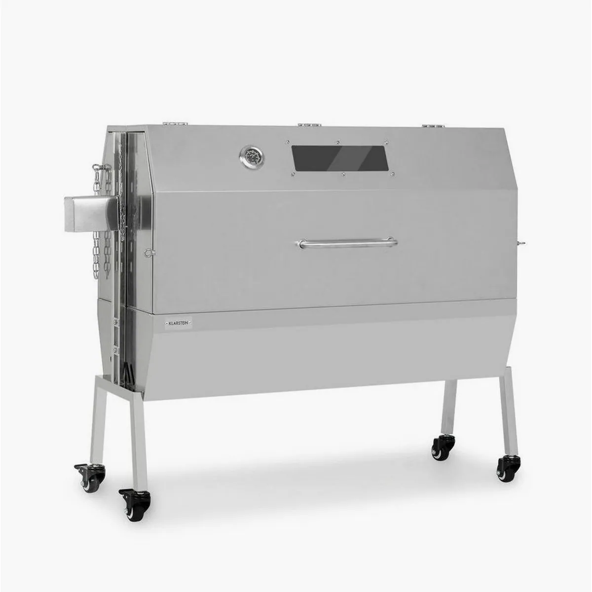 Klarstein Sauenland Pro XL Holzkohlegrill, Grillspieß mit Motor, präzise Temperaturkontrolle