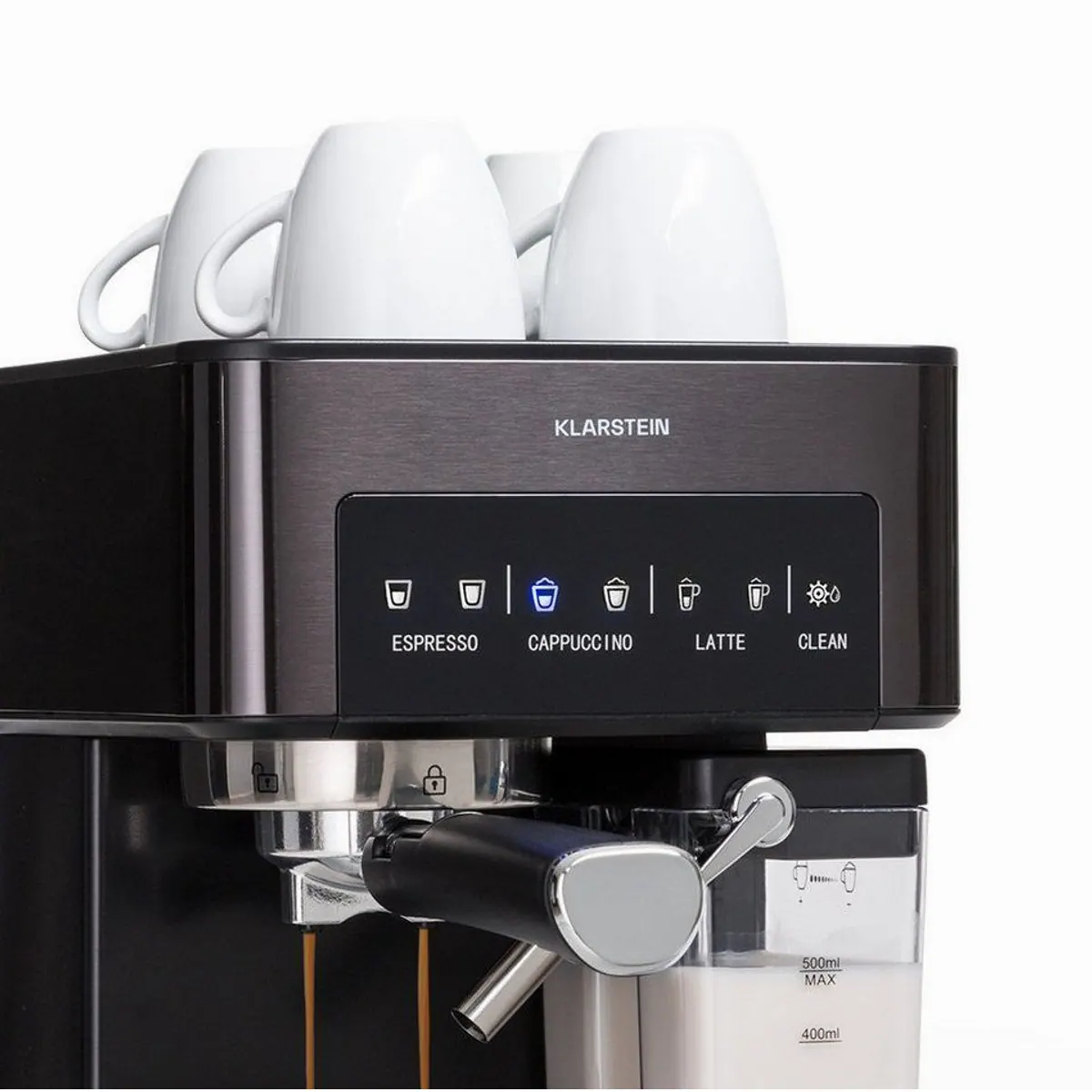 Klarstein Arabica Comfort Espressomaschine, 20 Bar Pumpendruck, 1,8 L Wassertank, Touch-Panel 2