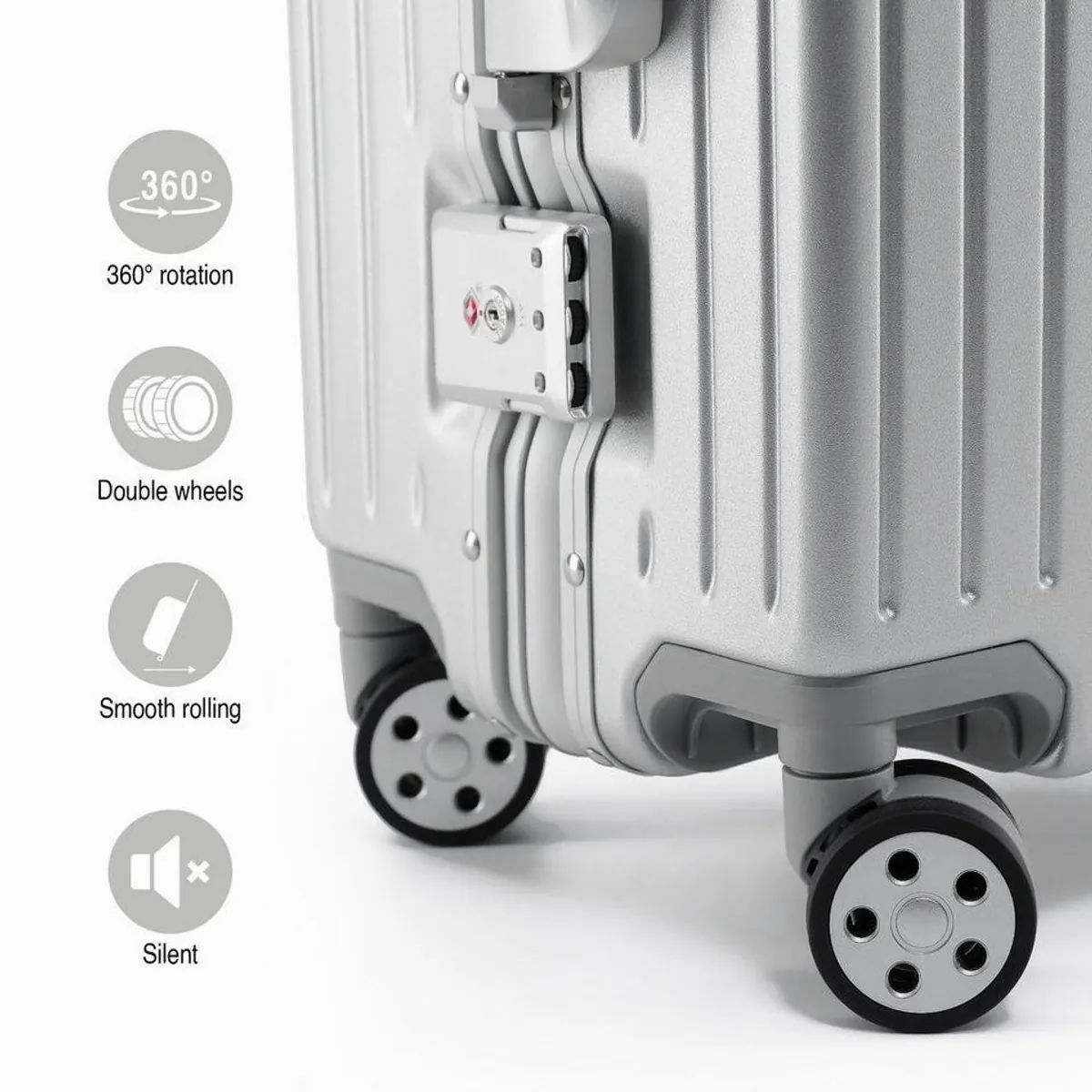 KOFA ZURICH Kofferset, M + XL, Hartschalen Trolley mit TSA Schloss 5