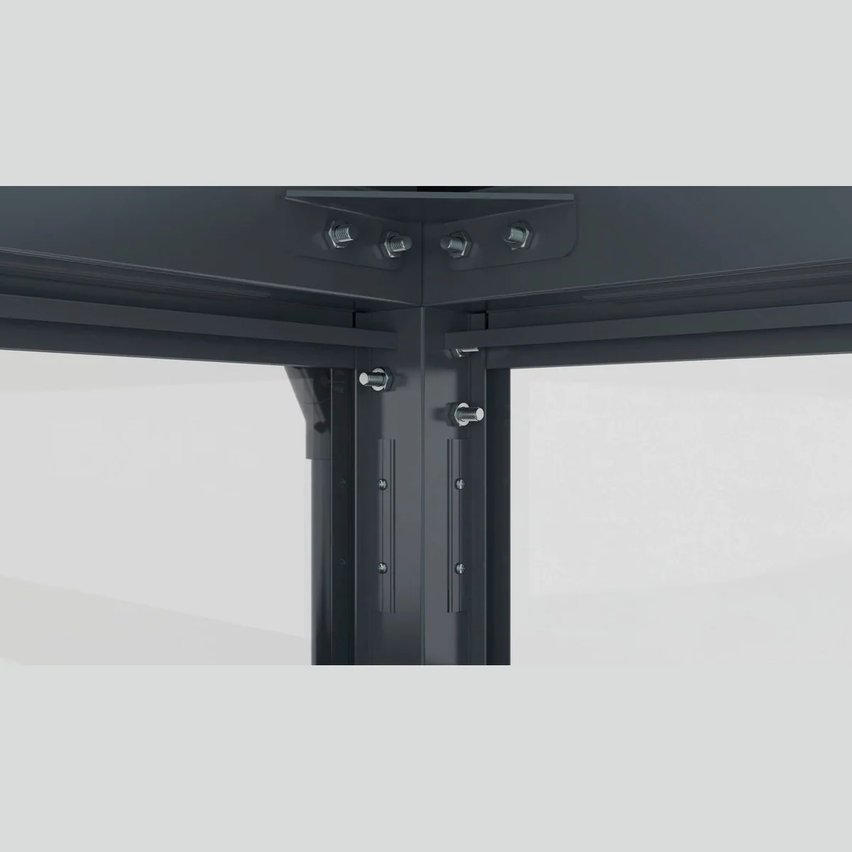 KONIFERA Gerätehaus Stefano mini, stabiler Stahl, seitlicher Anbau, ideal für Gartenbedarf 5