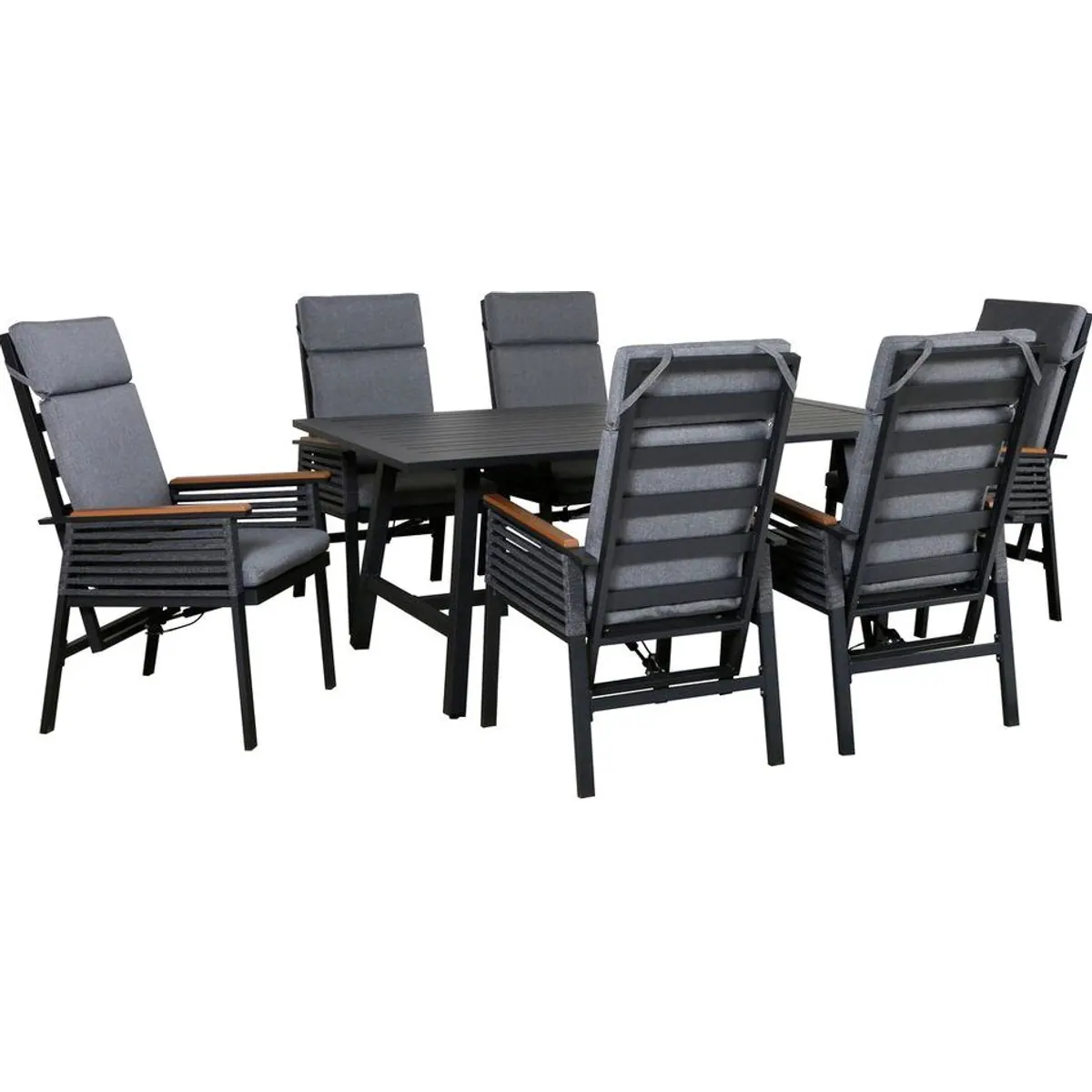 KONIFERA Garten-Essgruppe Edessa Komfort, 13-tlg., 6 Stühle mit Rückenverstellung, Tisch 180x97 cm 3