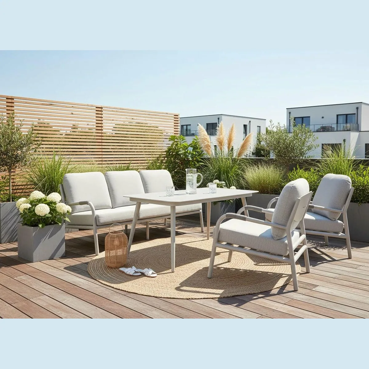 KONIFERA Gartenlounge-Set Fernando, 14-teilig, inklusive Tisch und Auflagen