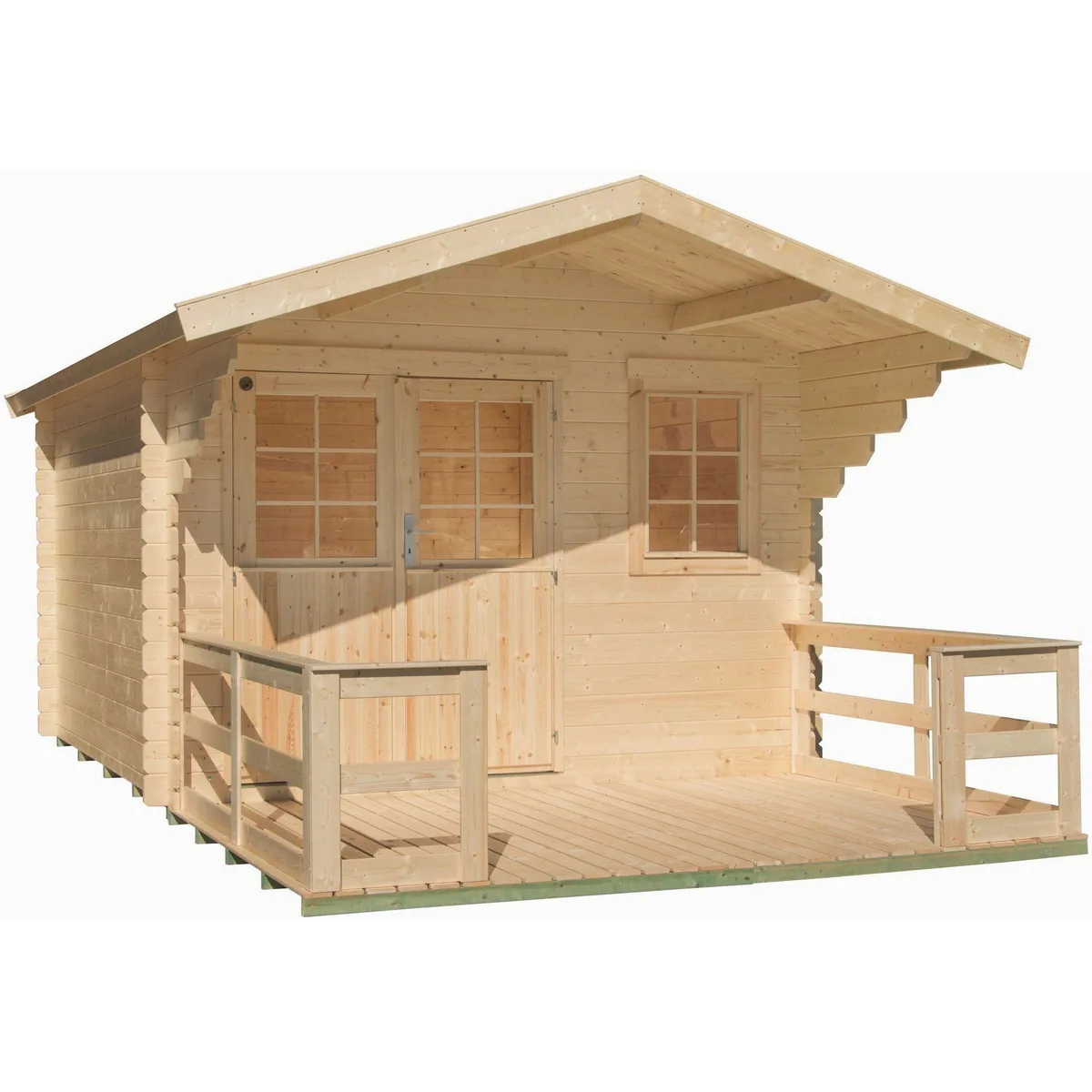 KONIFERA Gartenhaus Kallenberg 2, 9 m², mit Terrasse und Vordach