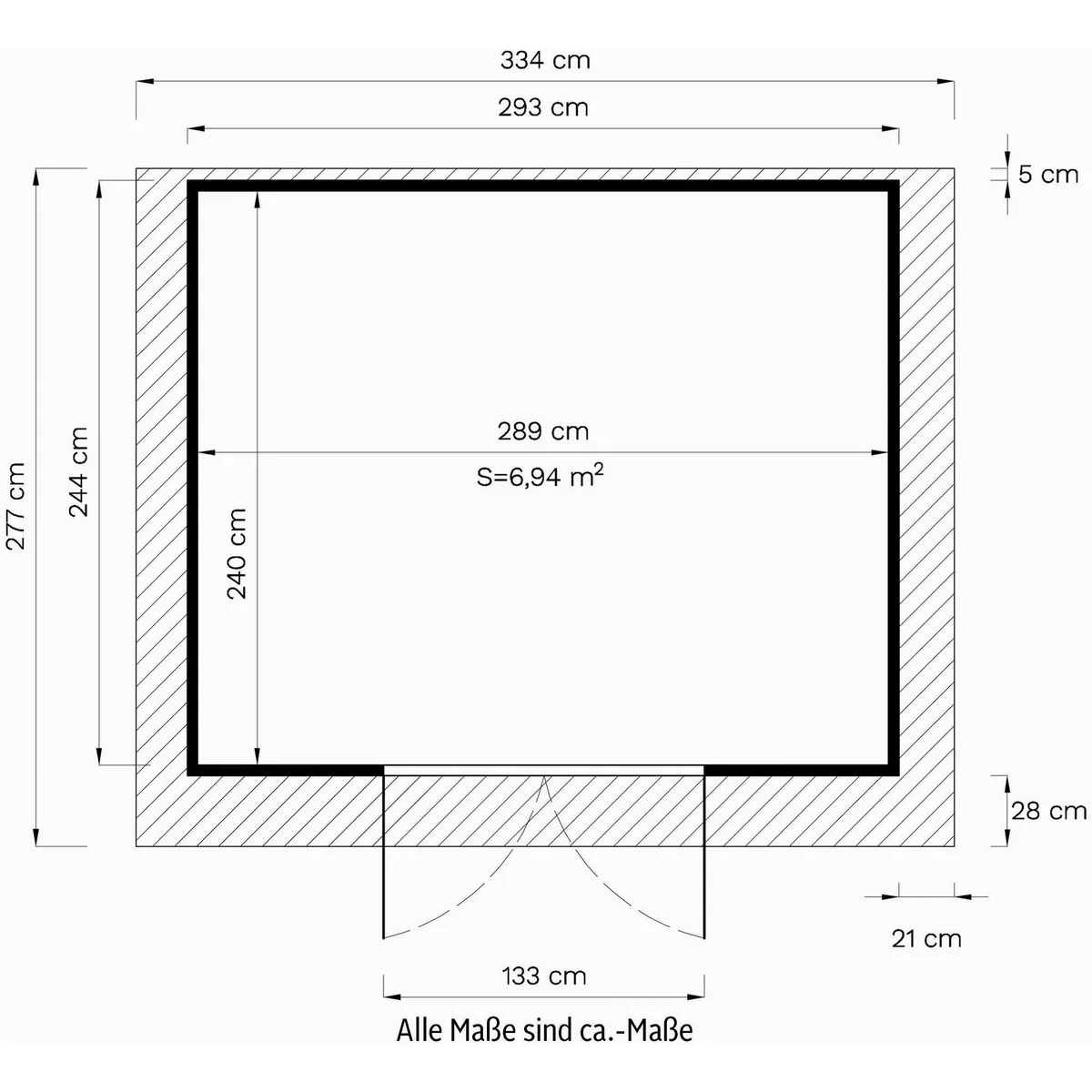 KONIFERA Gartenhaus Felix 4, modernes Design, inklusive Fußboden 5