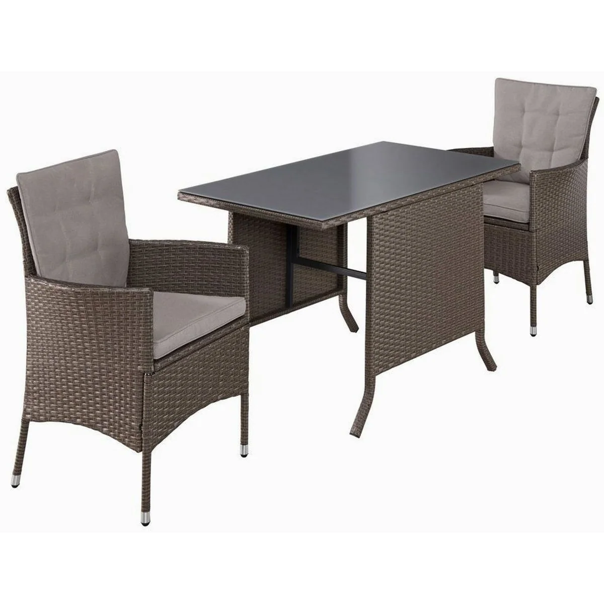 KONIFERA Mailand Garten-Essgruppe, 7-tlg., inkl. Auflagen — stilvolles Polyrattan-Set für Balkon & Terrasse 3