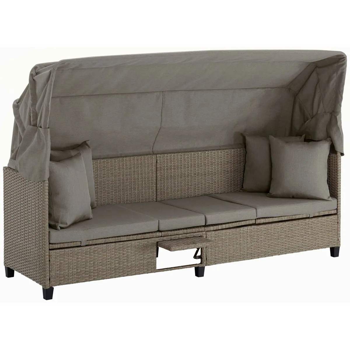 KONIFERA Loungesofa Alabama, komfortabel und vielseitig — Polyrattan, verstellbare Rückenlehne, inkl. Kissen