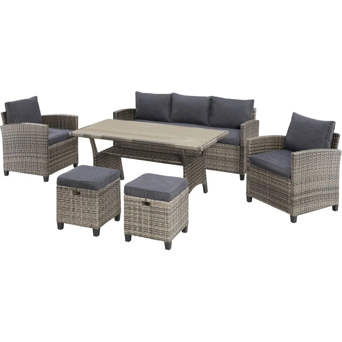 KONIFERA Gartenlounge-Set Amsterdam, 16-teilig, pflegeleichtes Polyrattan 2