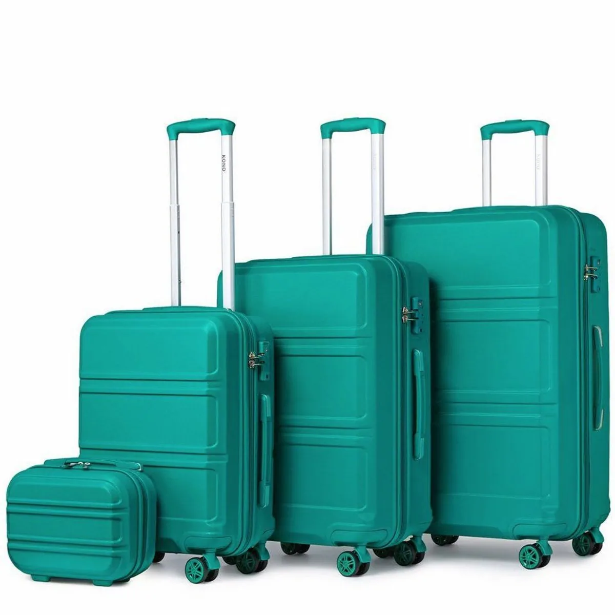 KONO 4-teiliges Kofferset, platzsparendes Nesting-System für jede Reise