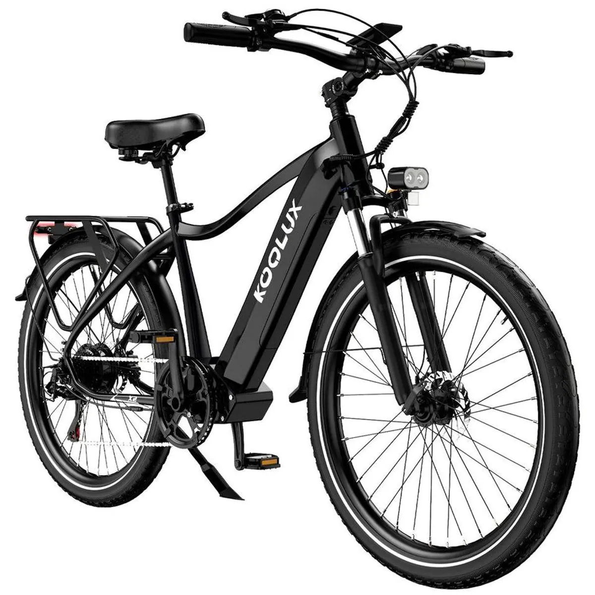 KOOLUX E-Bike 26 Zoll, 7-Gang Shimano, 624 Wh Akku, bequem & sicher