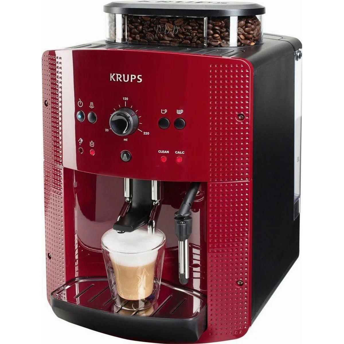 Krups EA8107 Kaffeevollautomat, 2-Tassen-Funktion, manuelle Dampfdüse, 2 Kaffeestärken