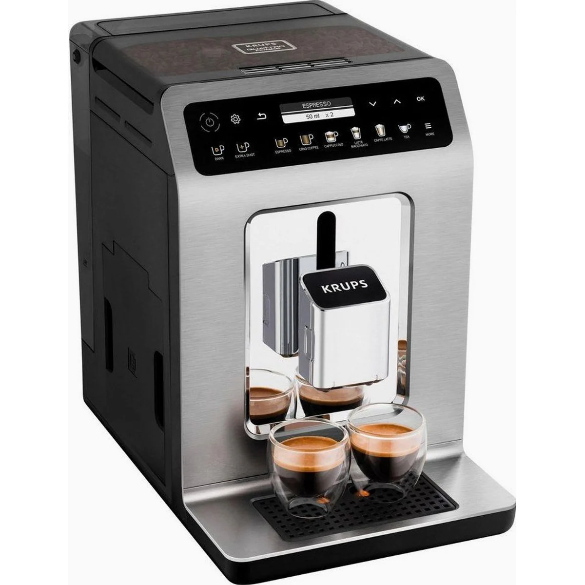 Krups EA894T Evidence Plus, One-Touch-Cappuccino, Edelstahl-Kegelmahlwerk, Brühoptimierung 2