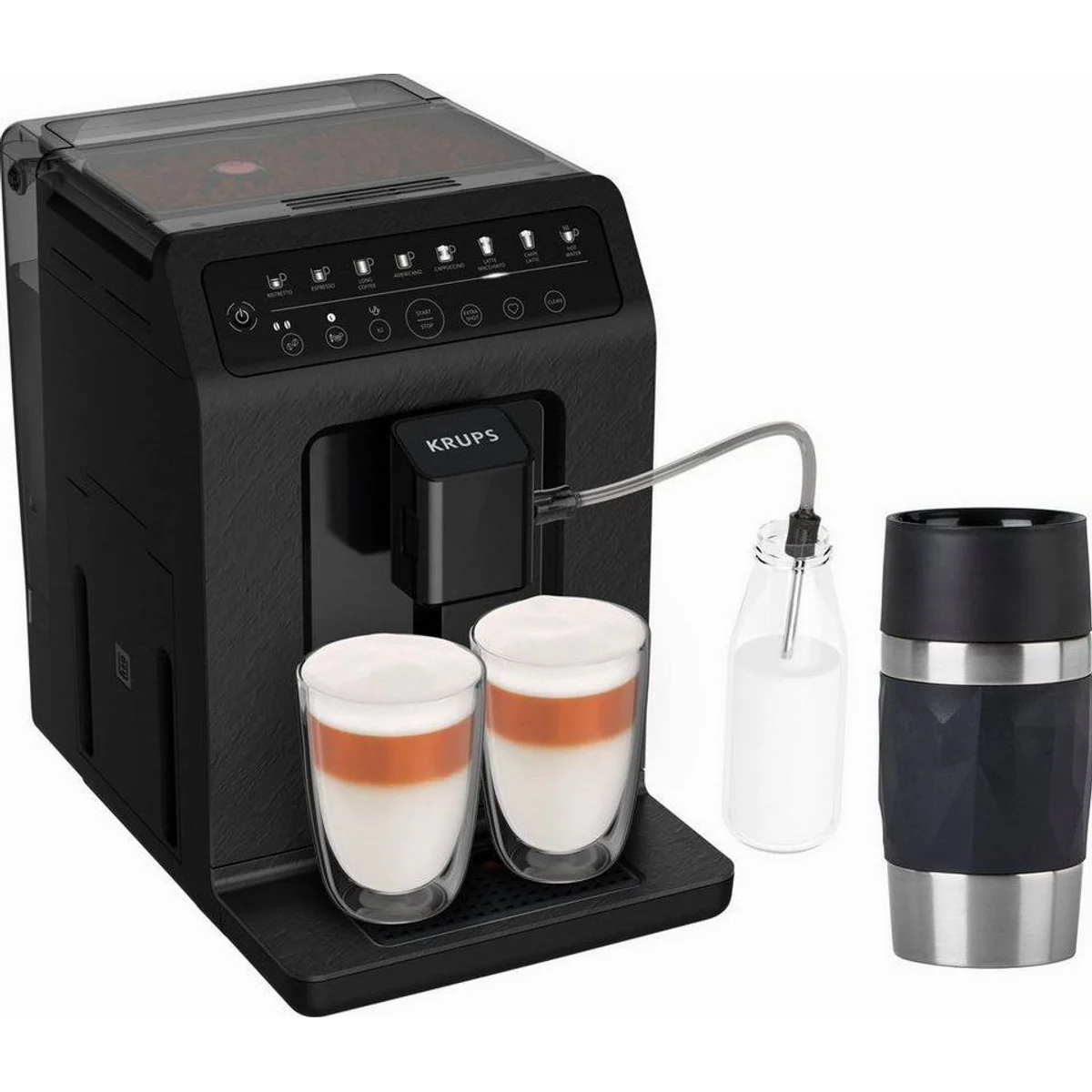 Krups EA897B Evidence ECOdesign, 62% recycelter Kunststoff, 8 Kaffee-Programme, One-Touch-Cappuccino