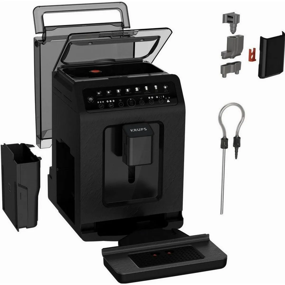 Krups EA897B Evidence ECOdesign, 62% recycelter Kunststoff, 8 Kaffee-Programme, One-Touch-Cappuccino 5