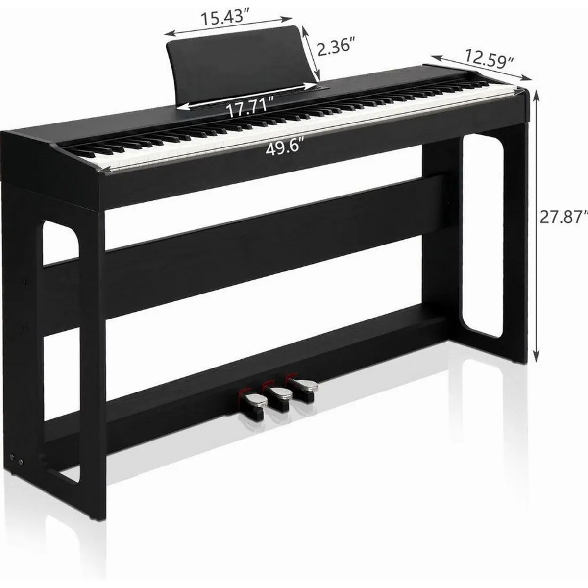 LALAHO GDP-104 Digitalpiano, 88 Tasten, Dual Bluetooth, 128 Rhythmen 3