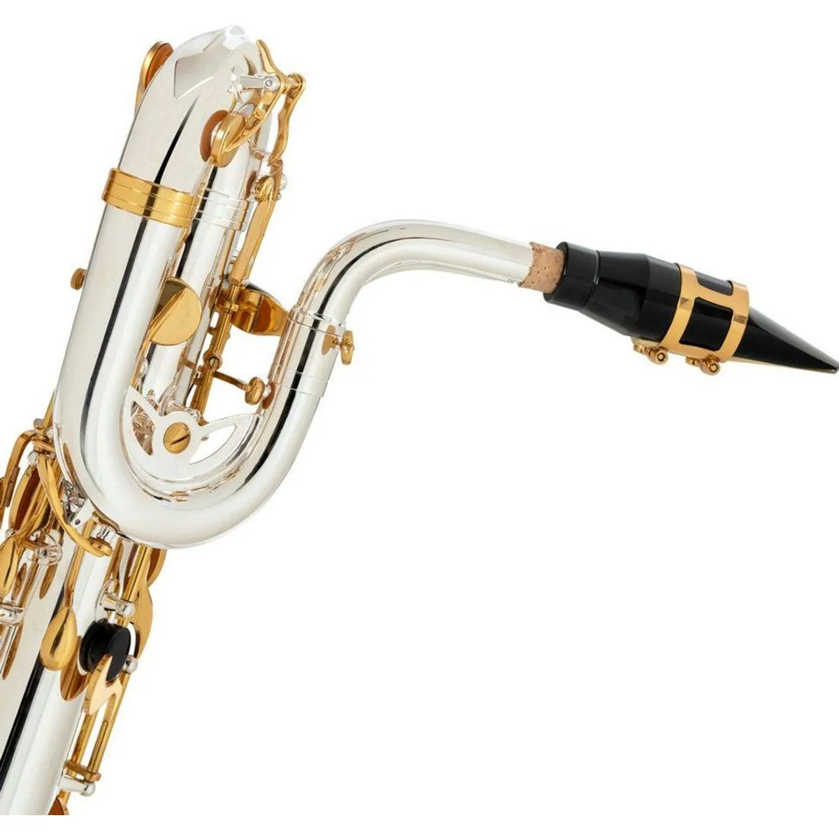 Lechgold LBS-25S Baritonsaxophon, versilbert, edles Finish, Hoch Fis-Klappe 4