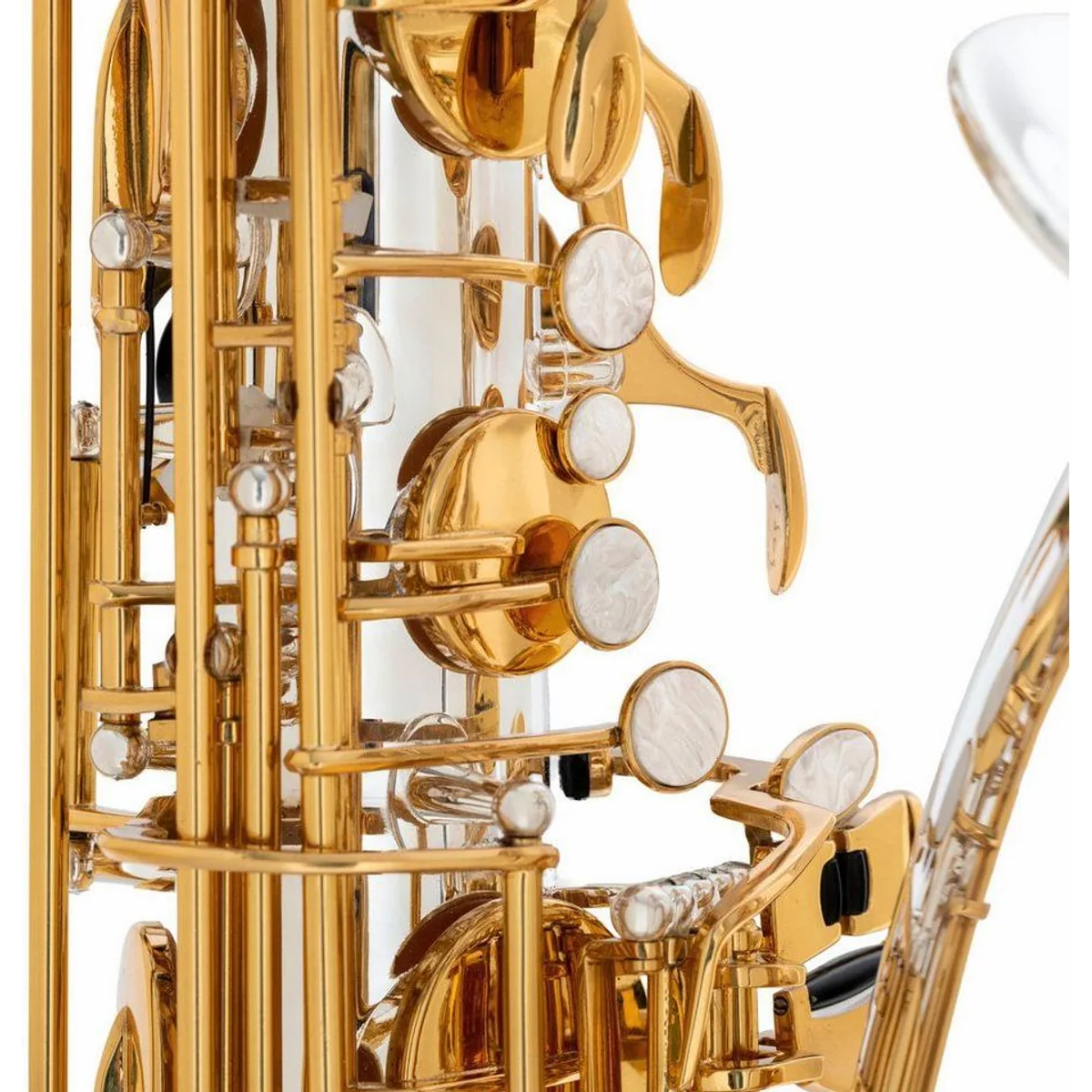 Lechgold LBS-25S Baritonsaxophon, versilbert, edles Finish, Hoch Fis-Klappe 5