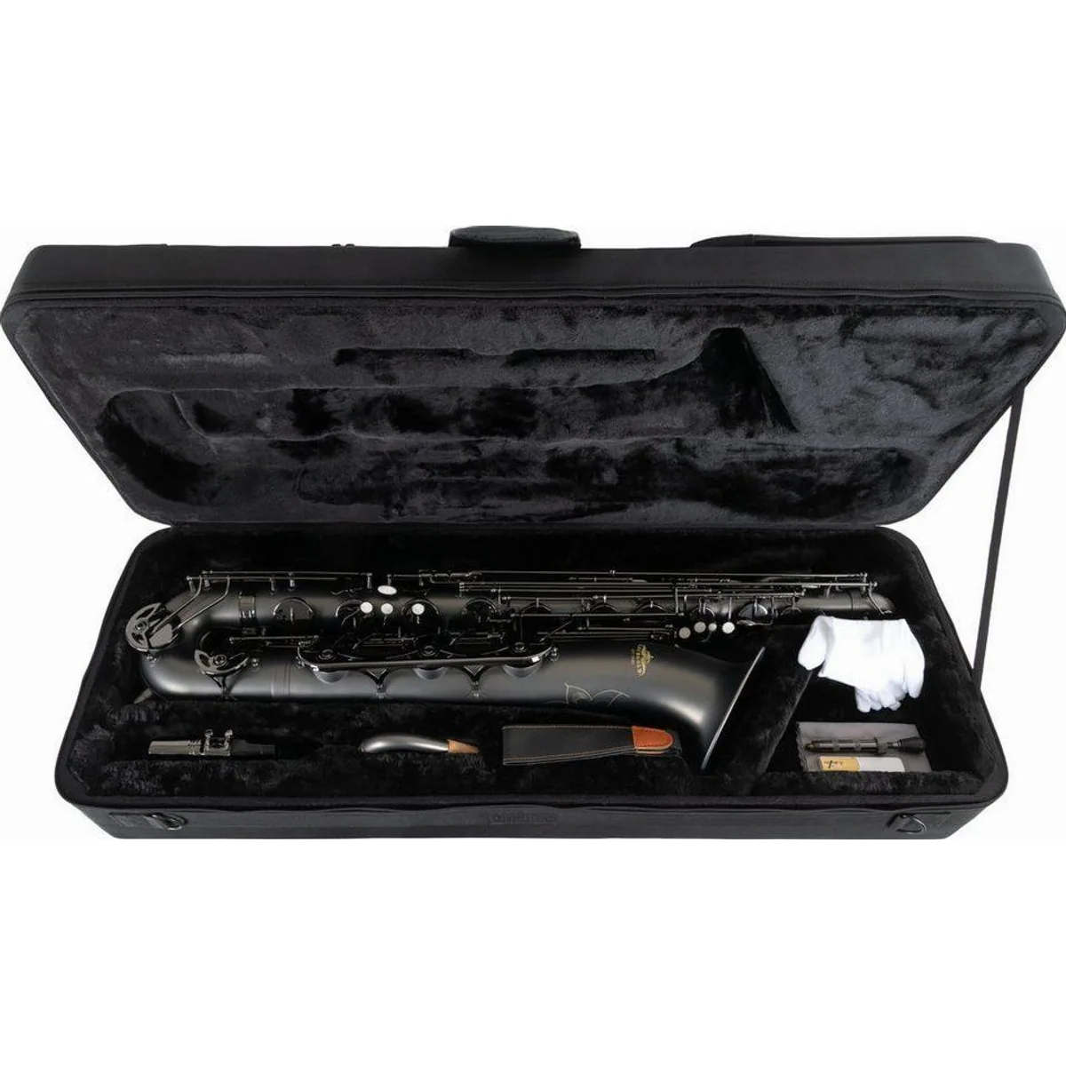 Lechgold LBS-25MB Baritonsaxophon, edler Schwarzlack, 6-teiliges Spar-Set, Hoch Fis-Klappe, Tief A-Klappe 2