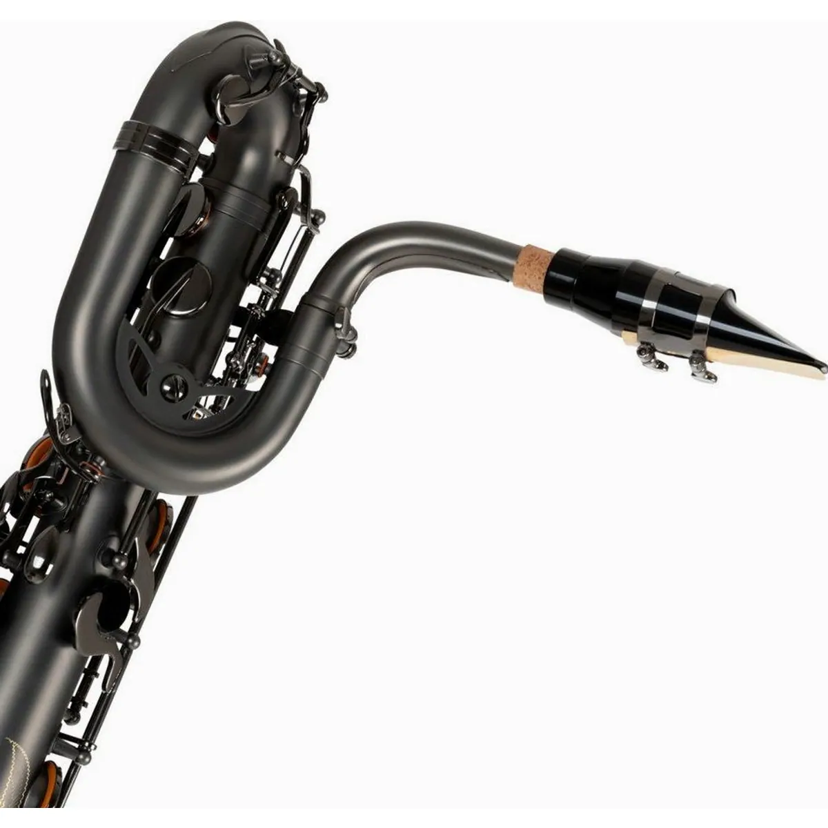 Lechgold LBS-25MB Baritonsaxophon, edler Schwarzlack, 6-teiliges Spar-Set, Hoch Fis-Klappe, Tief A-Klappe 4