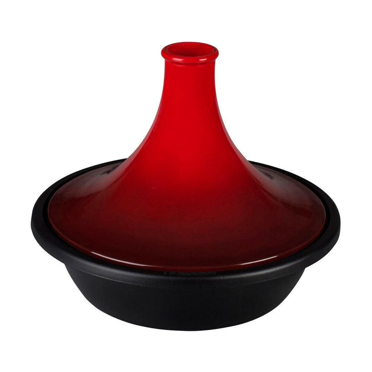 Le Creuset Tagine 31 cm, Gusseisen, kirschrot, backofengeeignet, handreinigung