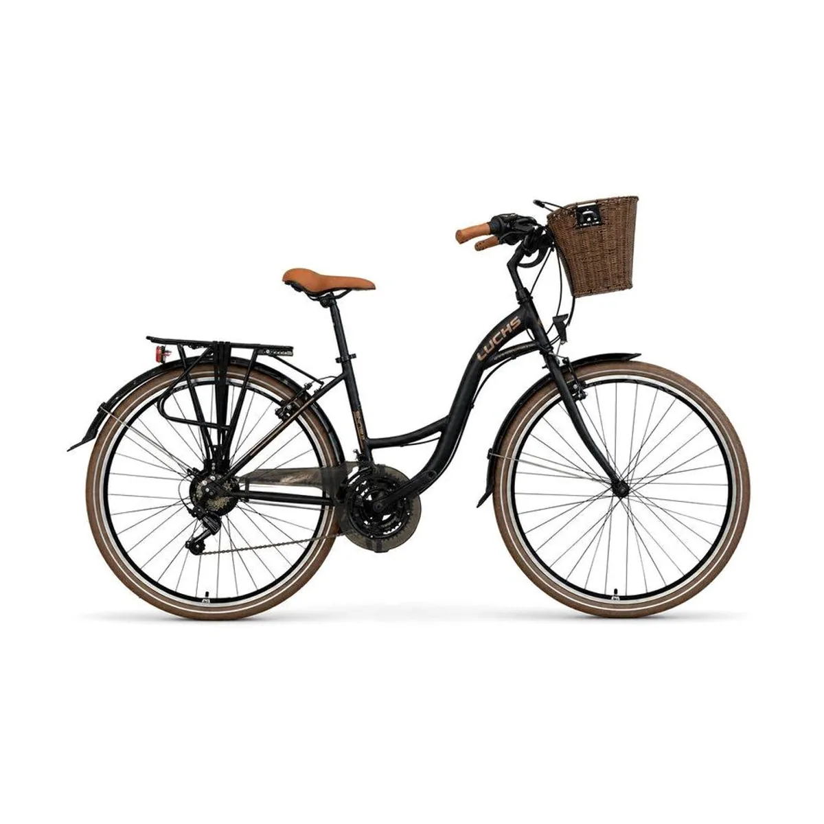 LUCHS Feline Damenfahrrad 28 Zoll, 21-Gang Shimano, elegantes Design, komfortabler Tiefeinstieg