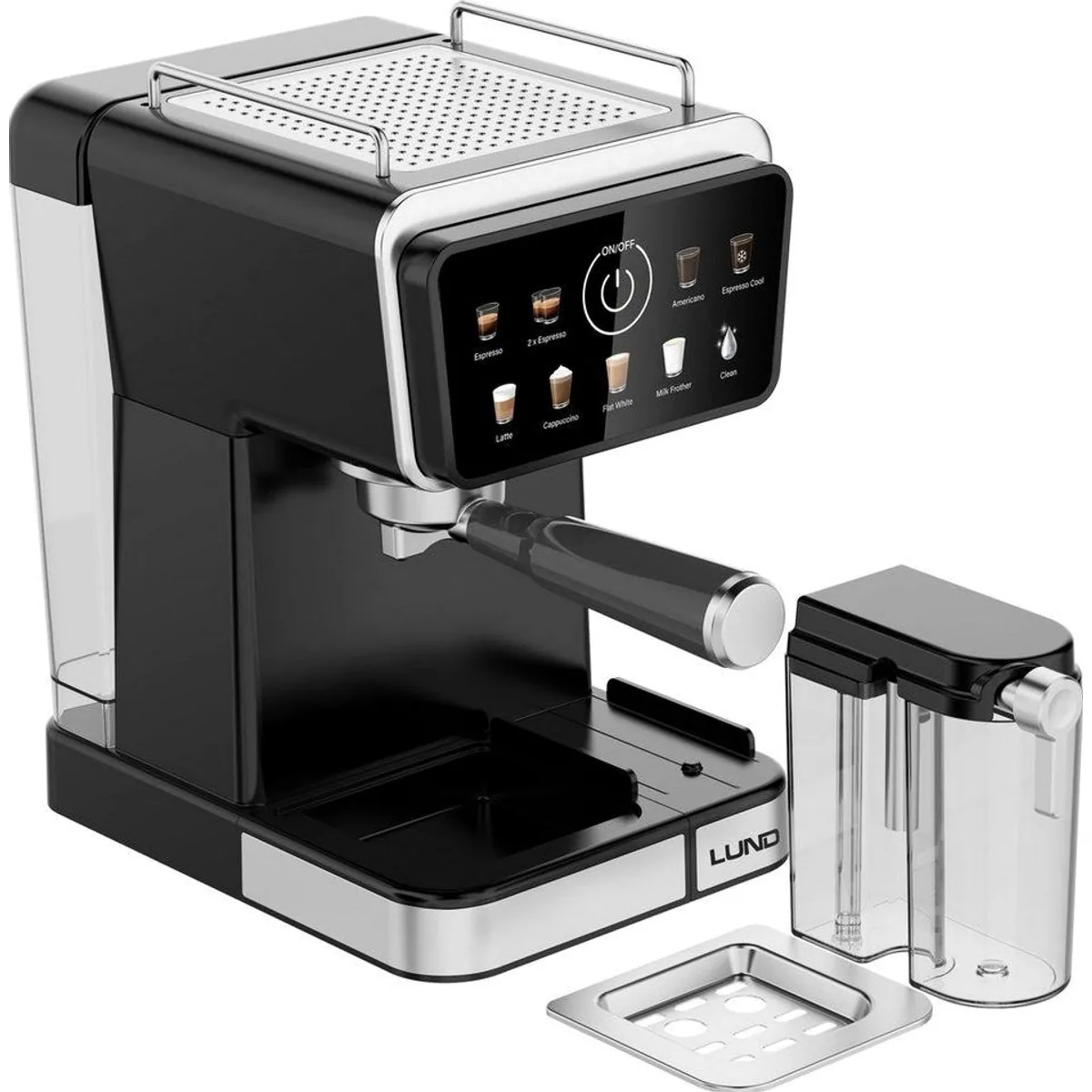 Lund 68502 Kaffeevollautomat, 9-in-1, intuitives Touch-Display, automatischer Milchaufschäumer 4