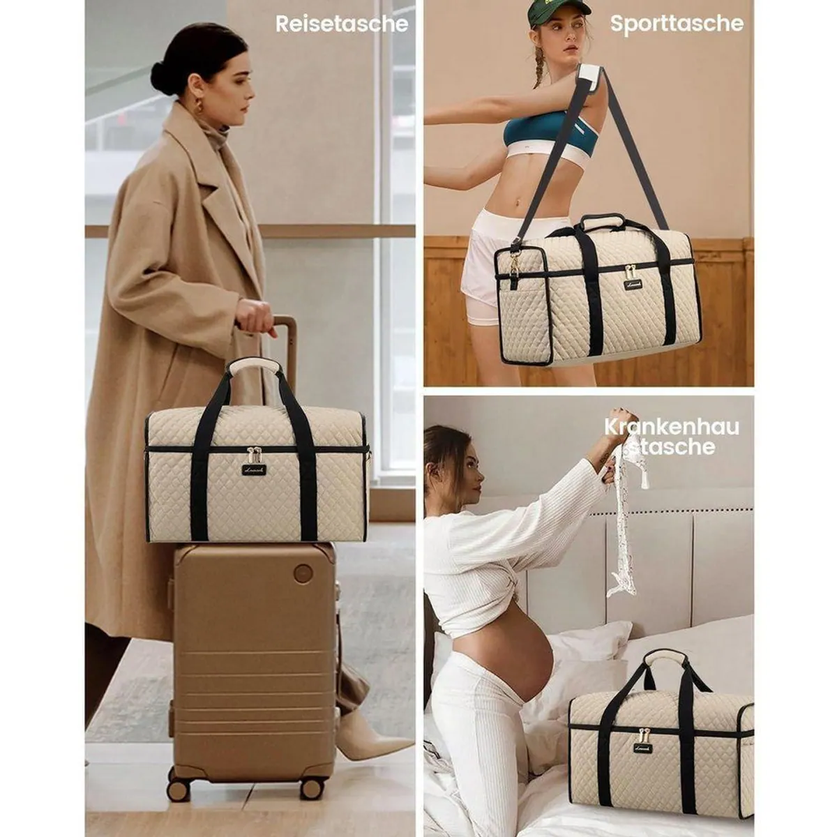 LuxusKollektion Weekender Reisetasche, leicht, wasserdicht, große Kapazität 2