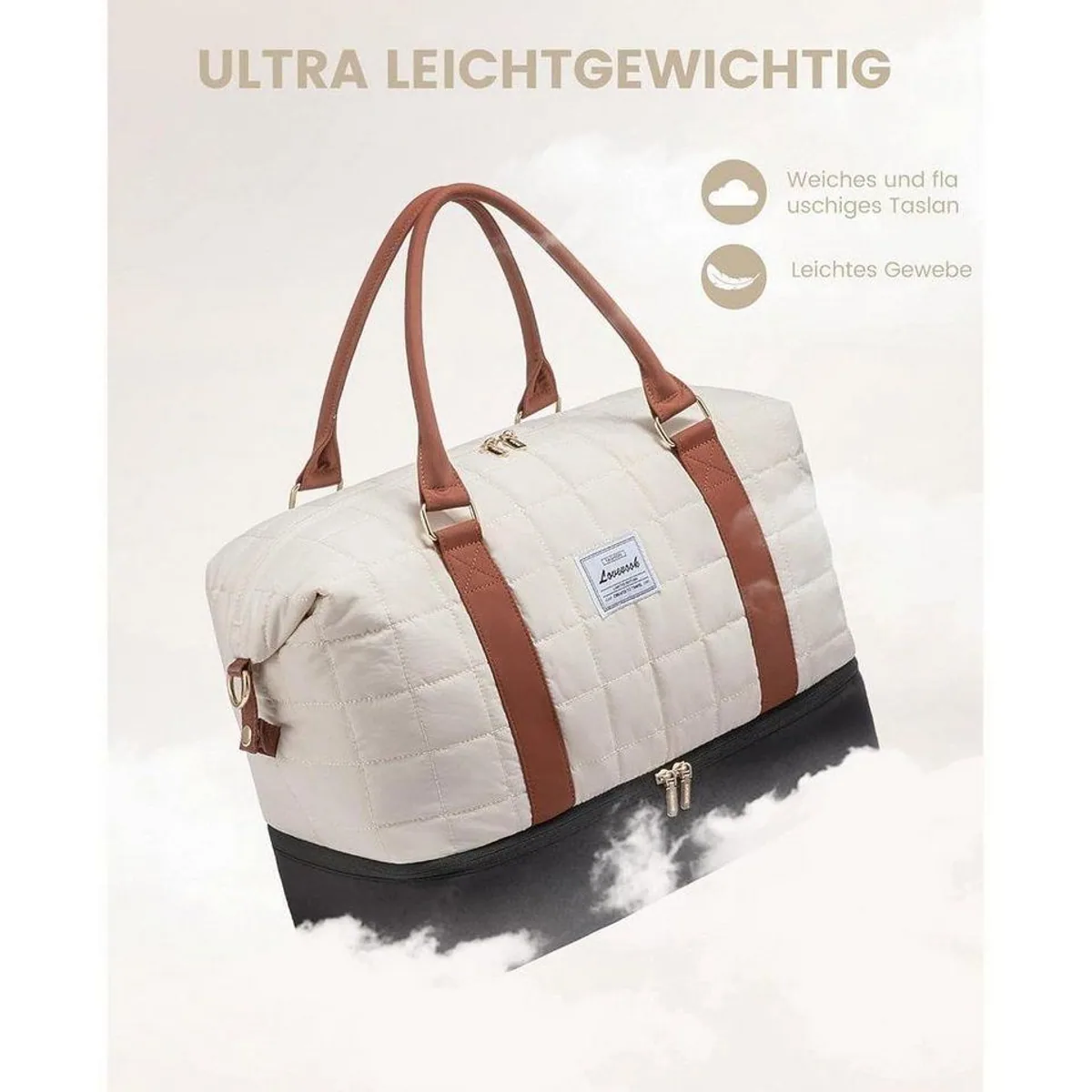 LuxusKollektion Weekender Damen Reisetasche, wasserdicht, große Kapazität, Handgepäckgröße 3