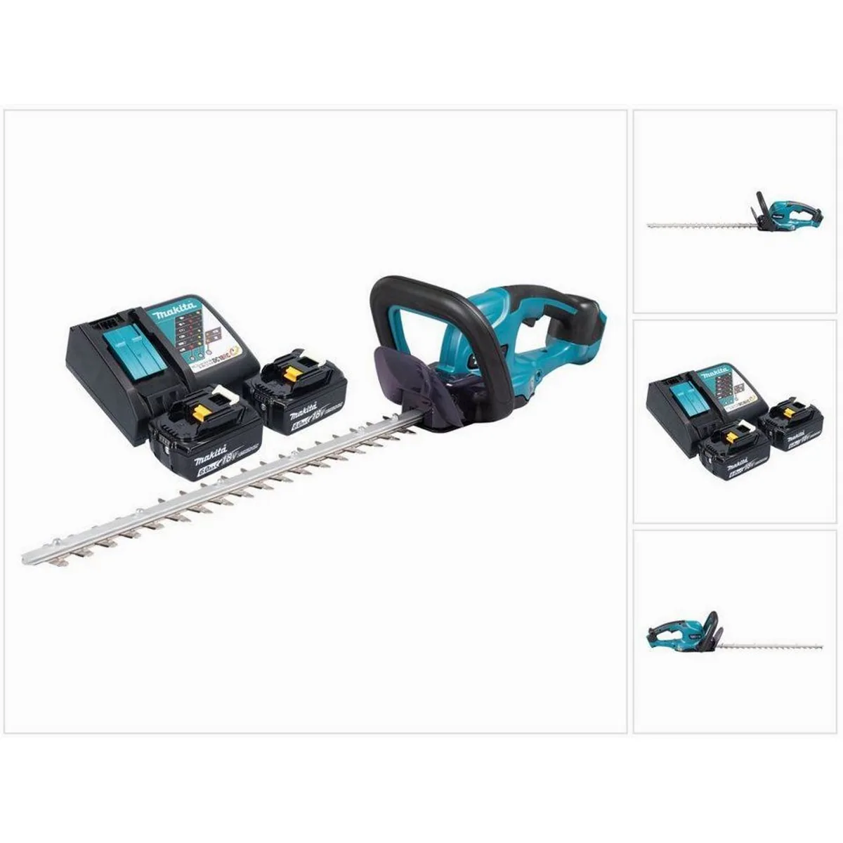 Makita DUH 507 Akku-Heckenschere, 18 V, 50 cm Schnittlänge, 2x 6,0 Ah Akku