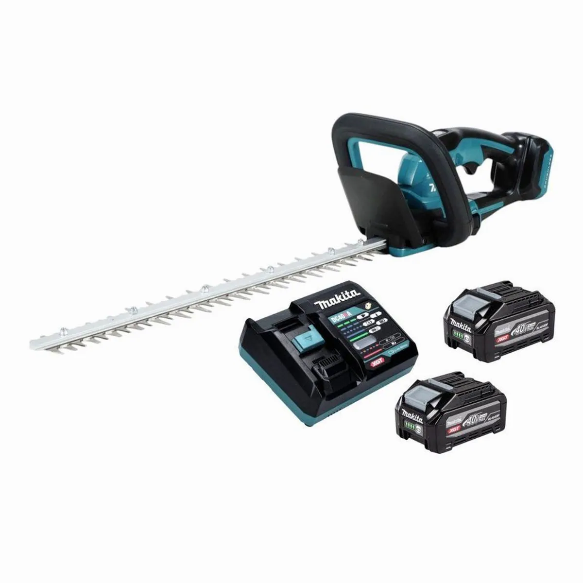 Makita UH020G Akku-Heckenschere, 40 V, 50 cm Schnittlänge, 2x 4,0 Ah Akkus