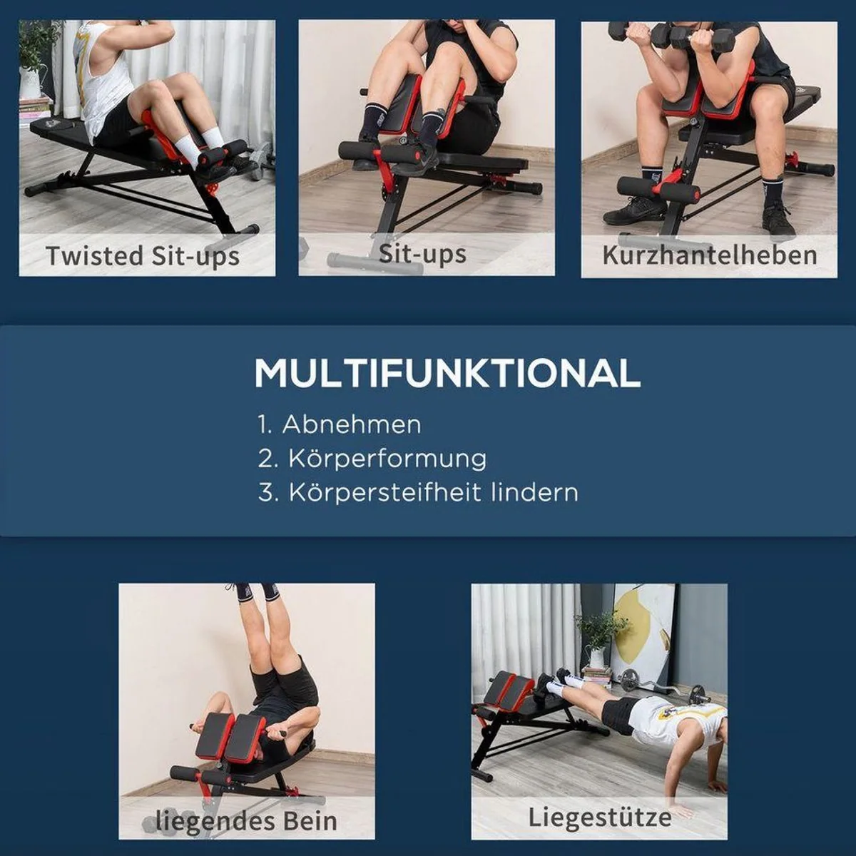 MC Star Multi-Hantelbank, verstellbar für effektives Training — vielseitig, langlebig, komfortabel 2