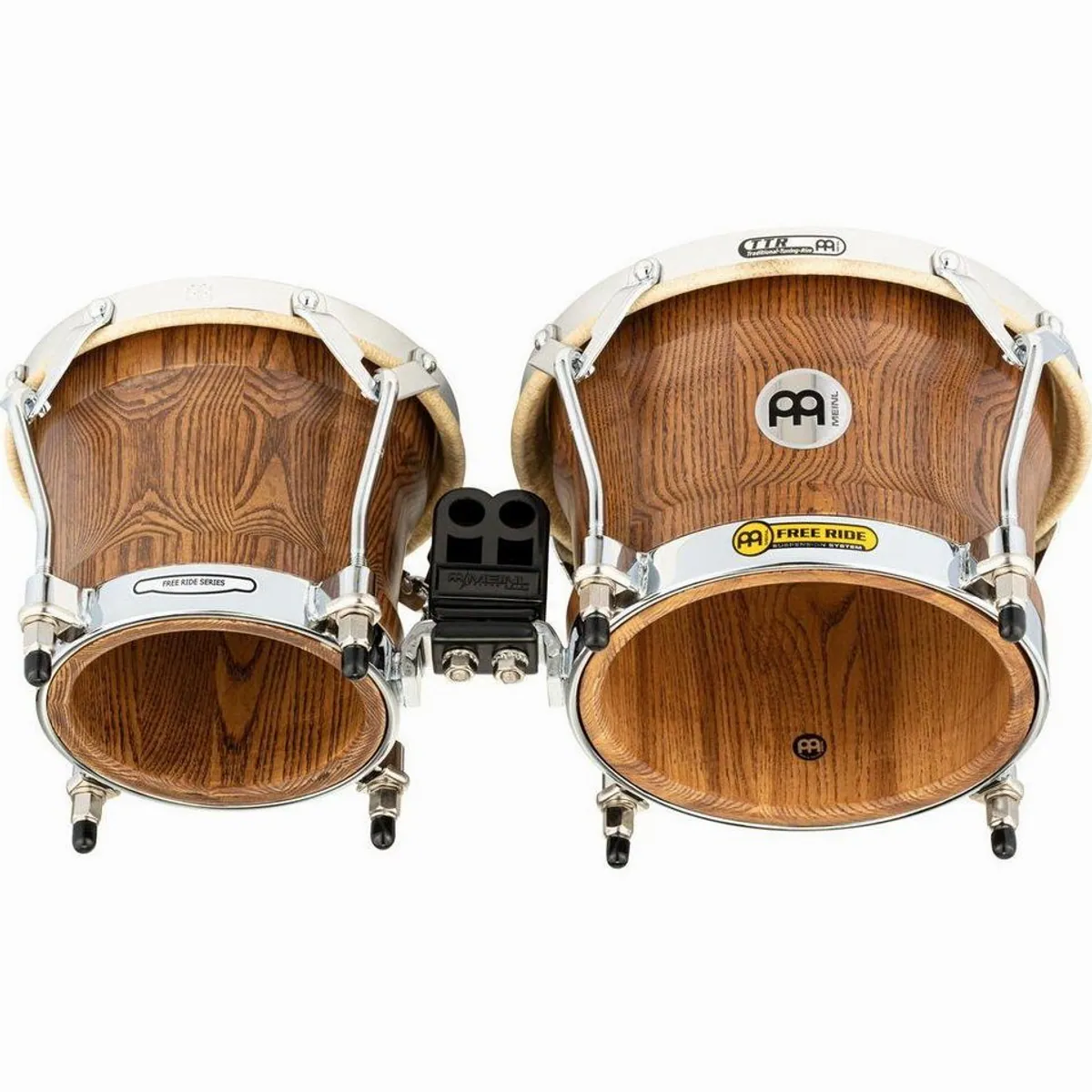 Meinl WB500ZFA-M Woodcraft Bongos, 7" + 9", amerikanische Esche, True Skin Kuhfelle 4