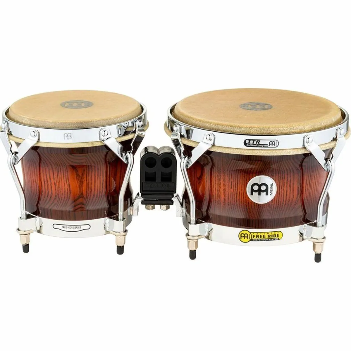 Meinl Woodcraft Bongos WB500AMB, 7" & 9" Durchmesser, hochwertige Verarbeitung