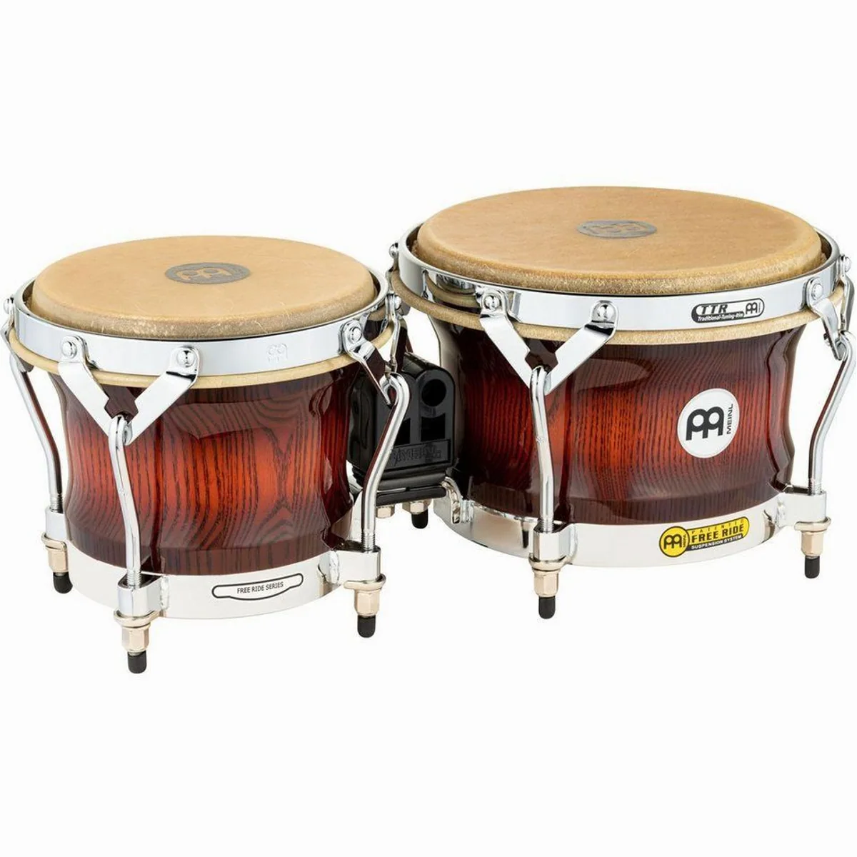 Meinl Woodcraft Bongos WB500AMB, 7" & 9" Durchmesser, hochwertige Verarbeitung 2