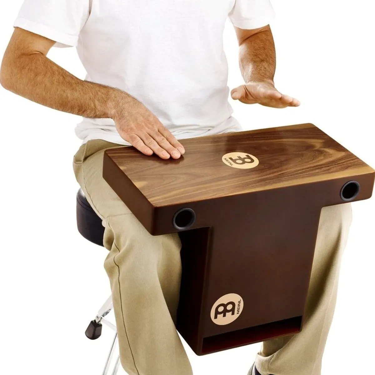 Meinl Percussion Turbo Slap-Top Cajon, Walnuss Schlagfläche, bequeme Spielweise 2