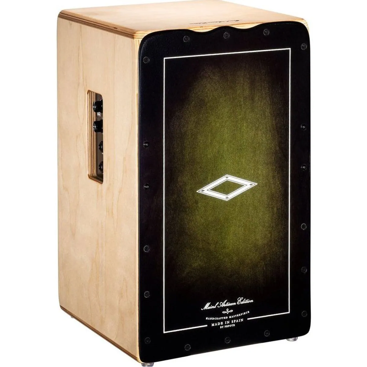 Meinl Artisan Pickup Cajon PAESLDOB, Snare-System, Handgefertigt in Spanien, Dark Olive Burst