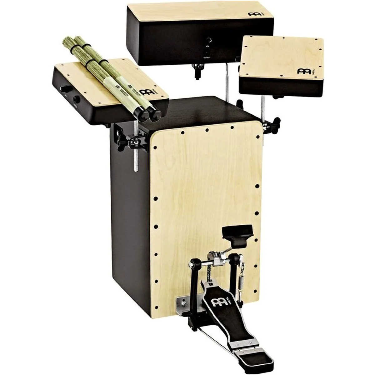 Meinl Percussion Cocktail Cajon Kit, vielseitiger Sound, 6 Teile, inklusive Fußpedal