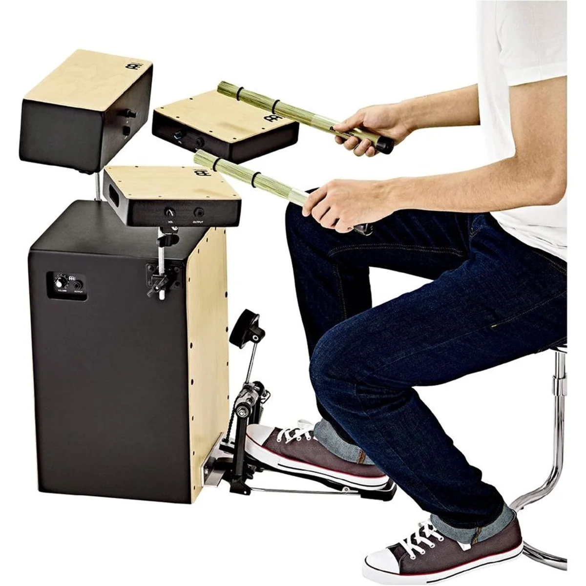 Meinl Percussion Cocktail Cajon Kit, vielseitiger Sound, 6 Teile, inklusive Fußpedal 2