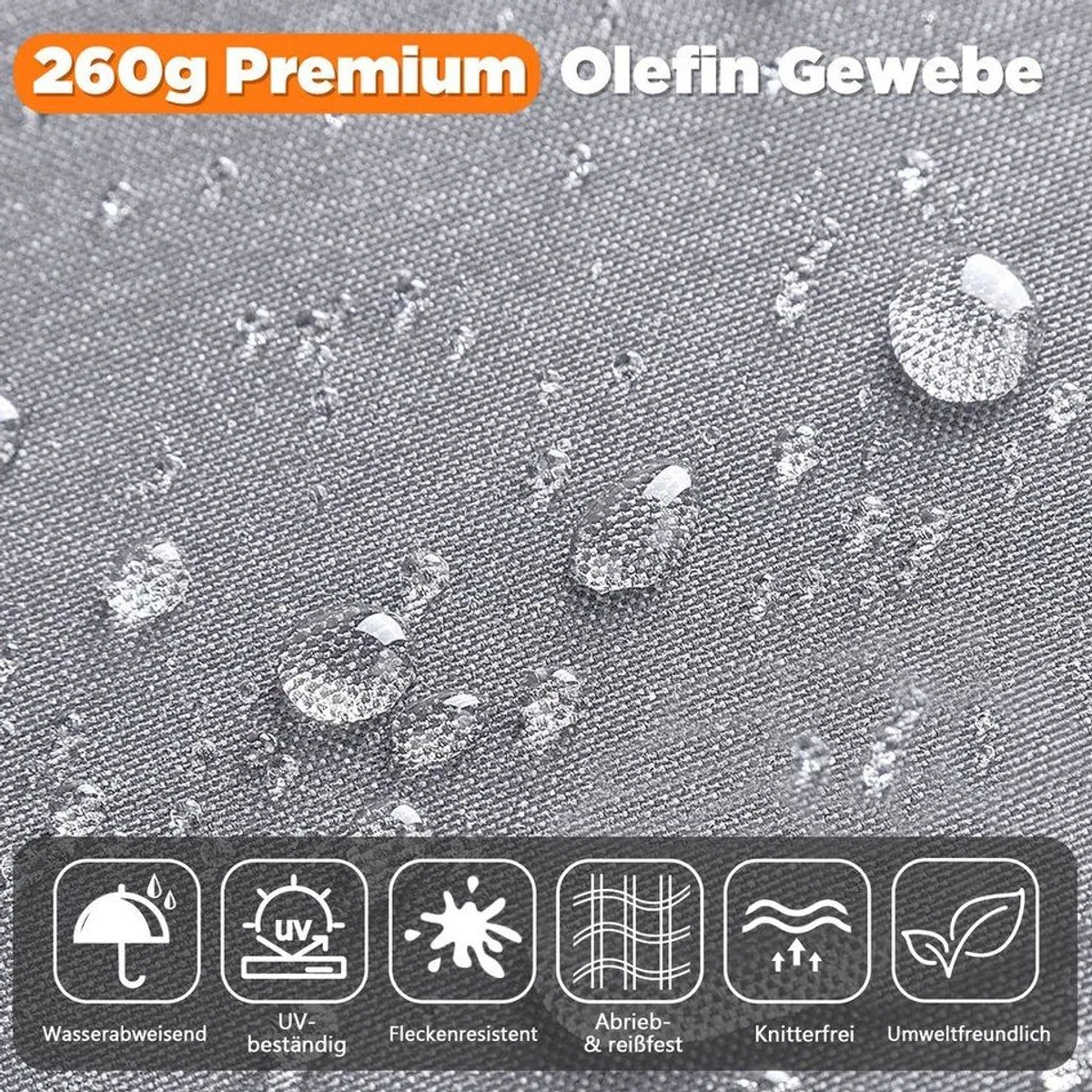 MeXo Gartenlounge-Set, wetterfest, Aluminium, 4-tlg., 12 cm Kissen — ideal für bis zu 5 Personen 4