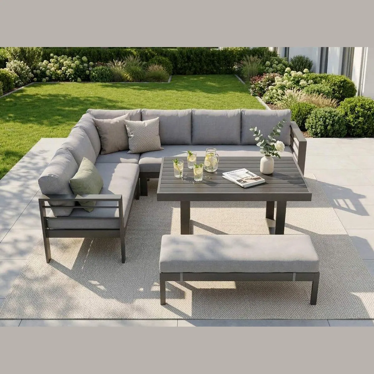 MeXo Gartenlounge-Set, wetterfest & pflegeleicht, für 6-8 Personen 5