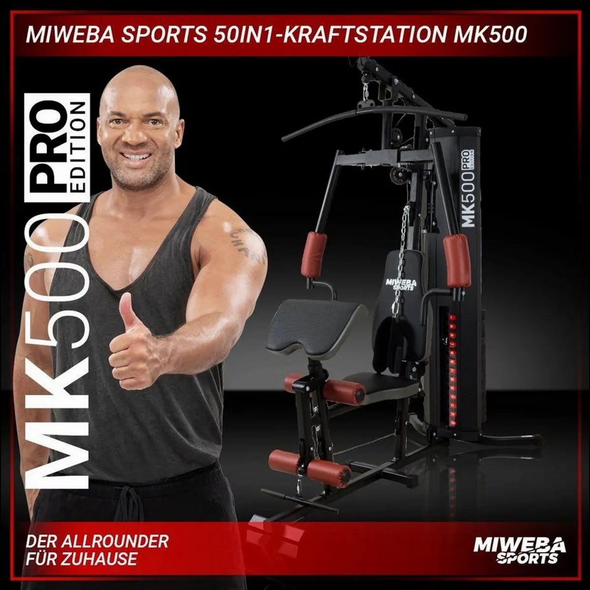 Miweba Sports MK500 Kraftstation, 60 kg Gewichtblock, vielfältige Trainingsmöglichkeiten 2