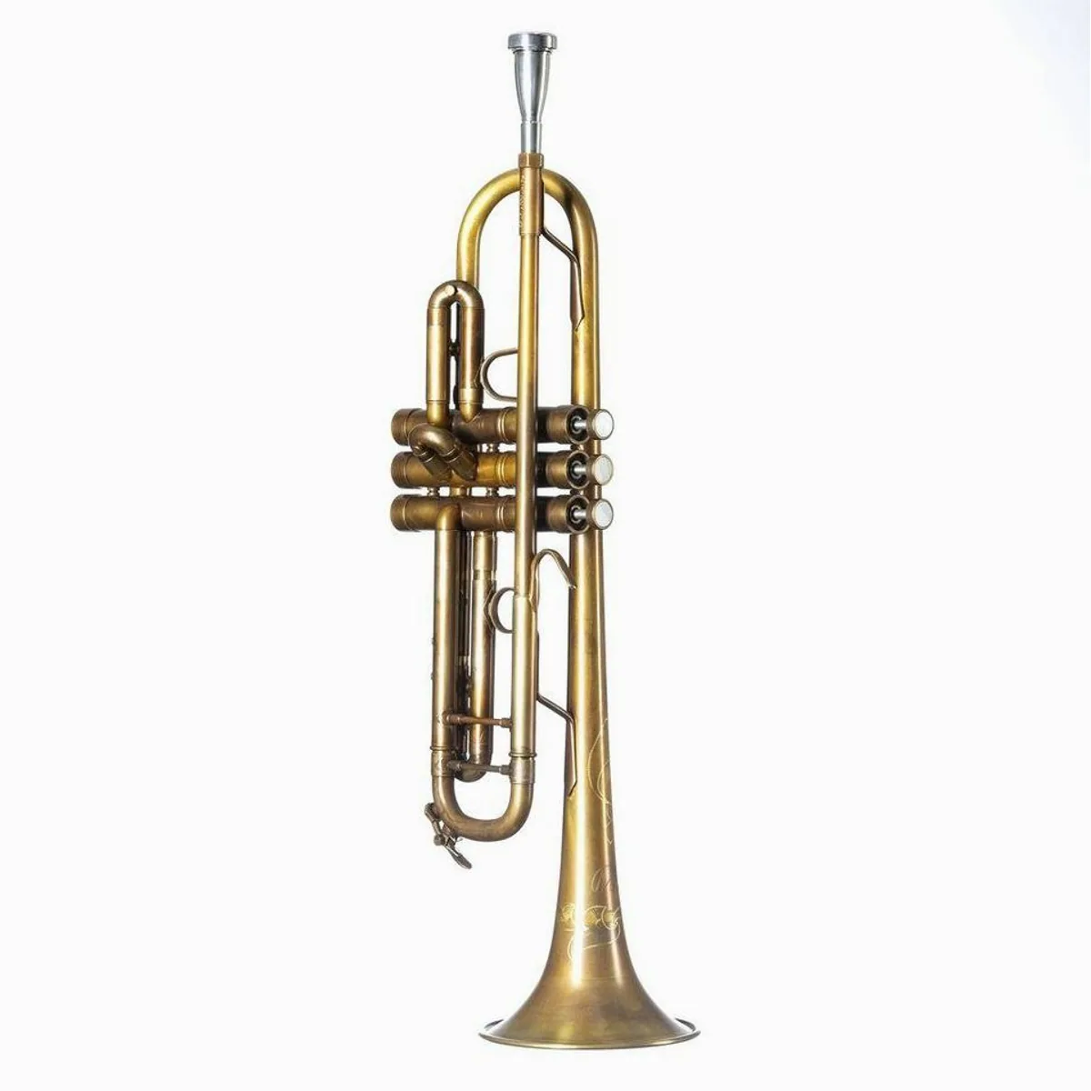 Monzani MZTR-700V Bb-Trompete, unlackiert, kerniger Klang, inkl. Koffer