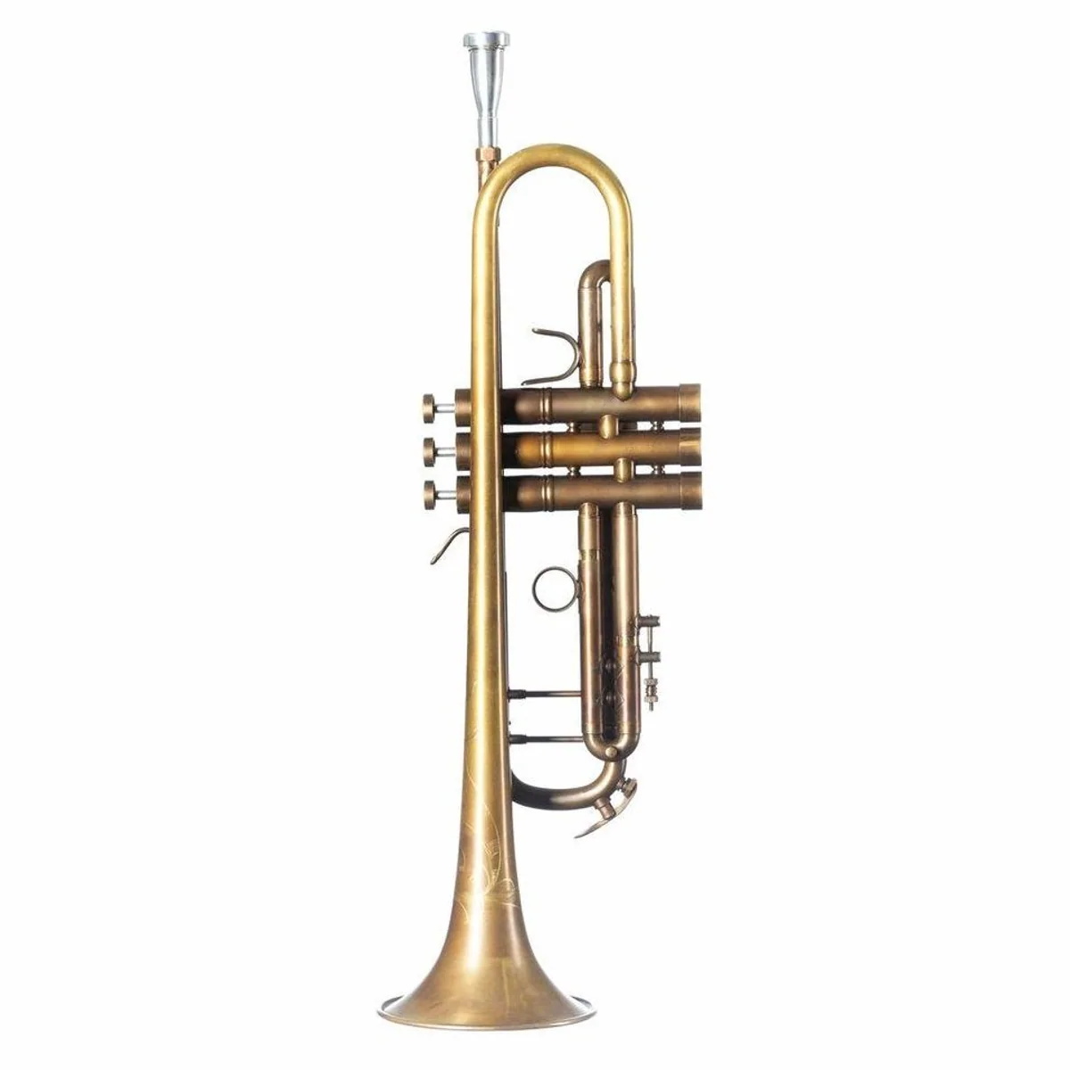 Monzani MZTR-700V Bb-Trompete, unlackiert, kerniger Klang, inkl. Koffer 4