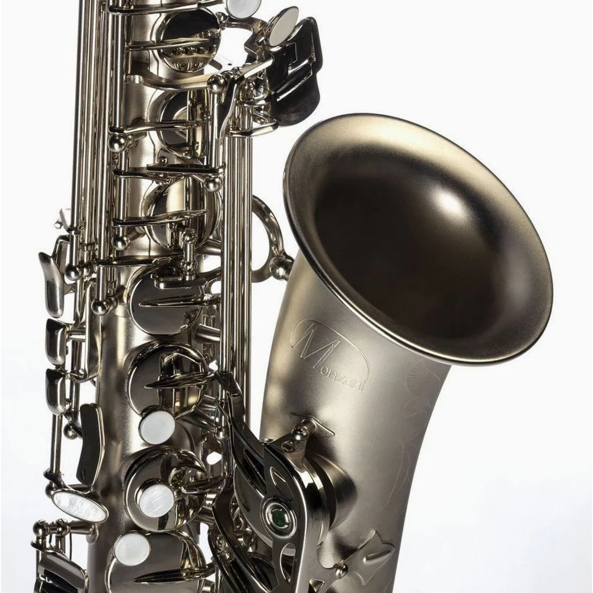Monzani MZAS-260 Altsaxophon, warmer Klang, massiver Messingkorpus, handgraviert 2