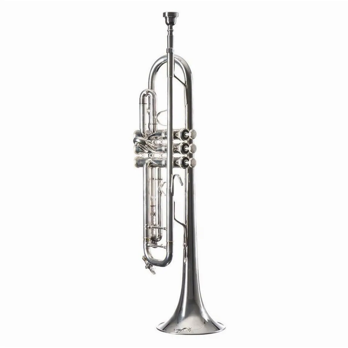 Monzani MZTR-355 Bb Trompete, offener Klang, langlebige Versilberung, inklusive Koffer