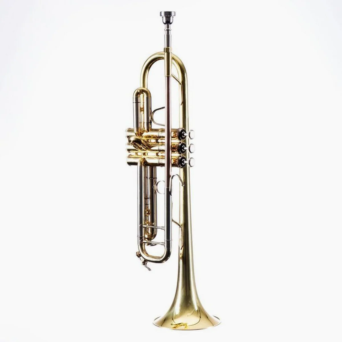 Monzani MZTR 344 Bb-Trompete, Goldlack, Edelstahlventile, ideal für Anfänger